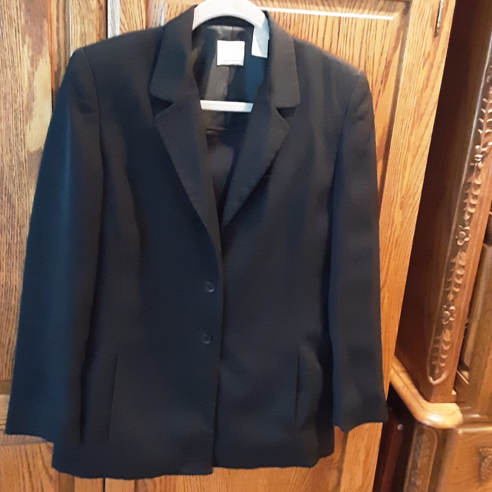 Classic two button skirt suit